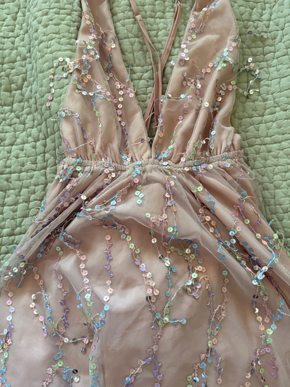 Hello Molly Pink Sequin Tulle Mini Dress - Picture 3 of 8